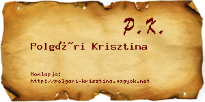 Polgári Krisztina névjegykártya