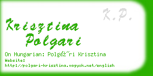 krisztina polgari business card